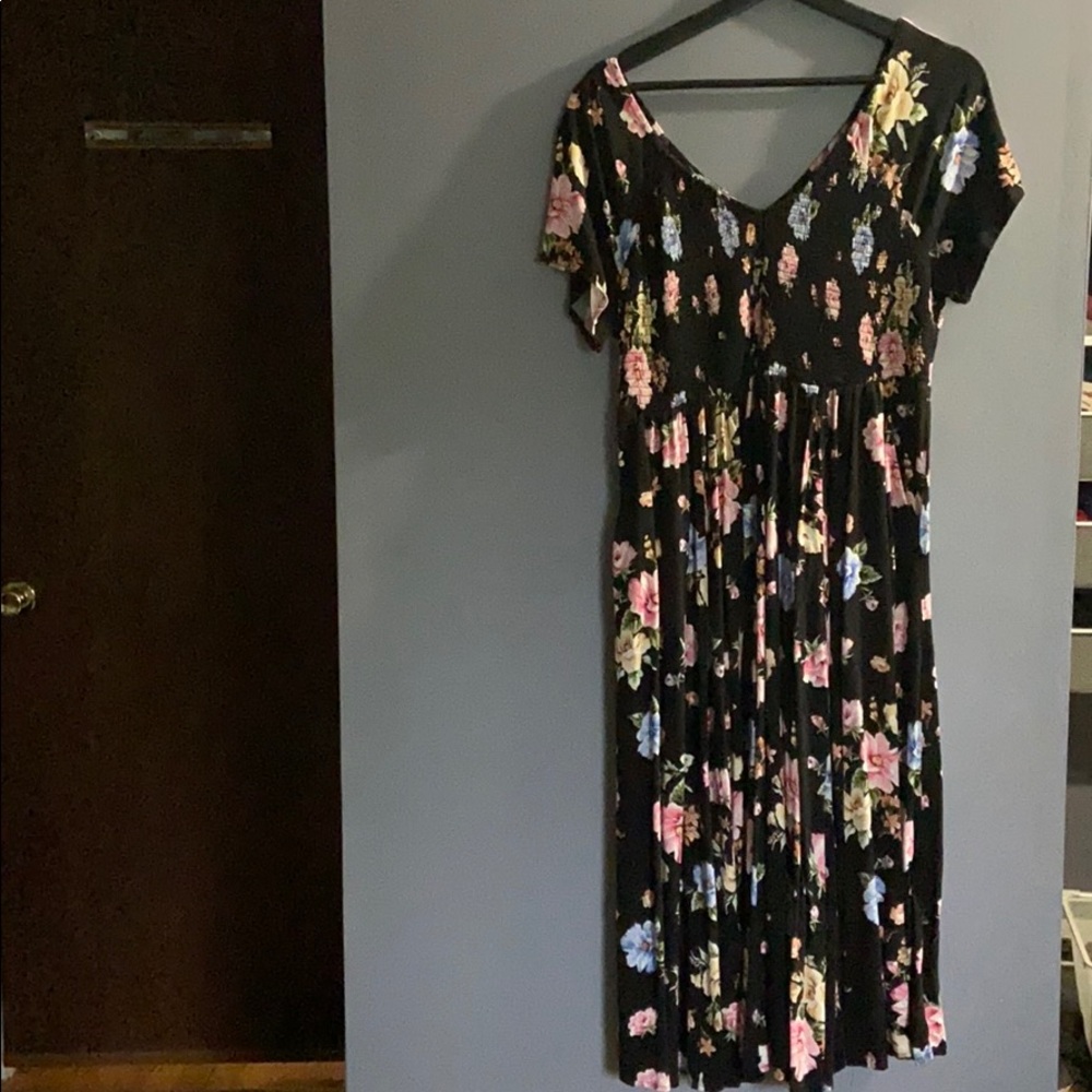 Torrid Black Floral Dress